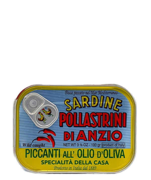 Sardine Pollastrini - Piccanti All'Olio D'Oliva