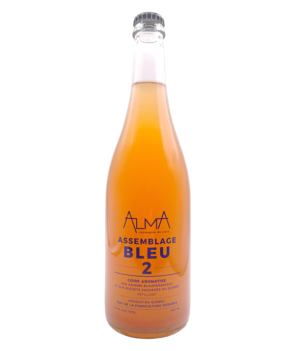 Veux-tu une bière, Alma, Assemblage Bleu 2, Cidre du Québec, Livraison Montréal