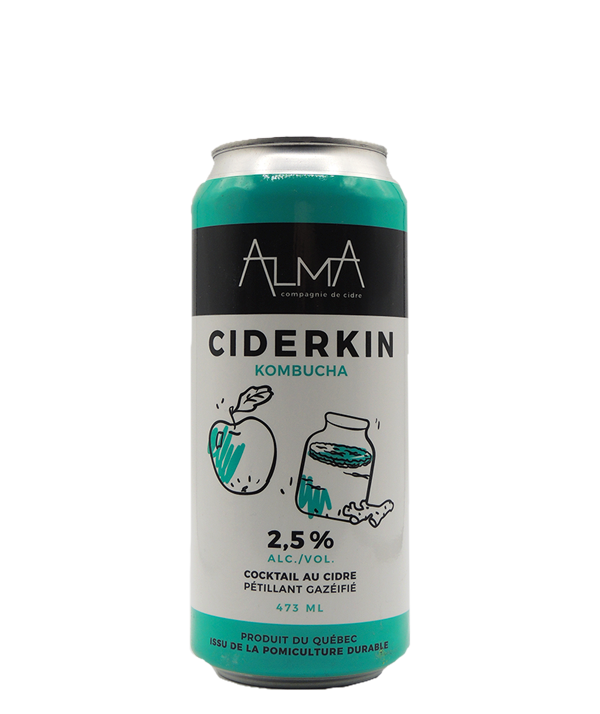 Veux-tu une bière, Cidrerie Alma, Ciderkin-Kombucha, Cidre du Québec, Livraison Montréal