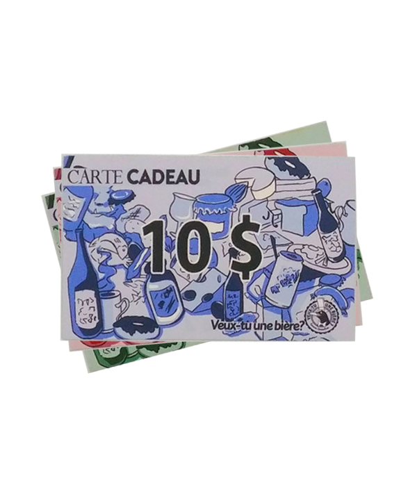 Veux-tu une bière, Carte cadeau 10$, Livraison Montréal