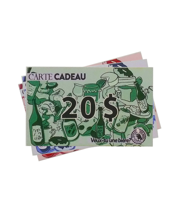 Veux-tu une bière, Carte cadeau 20$, Livraison Montréal