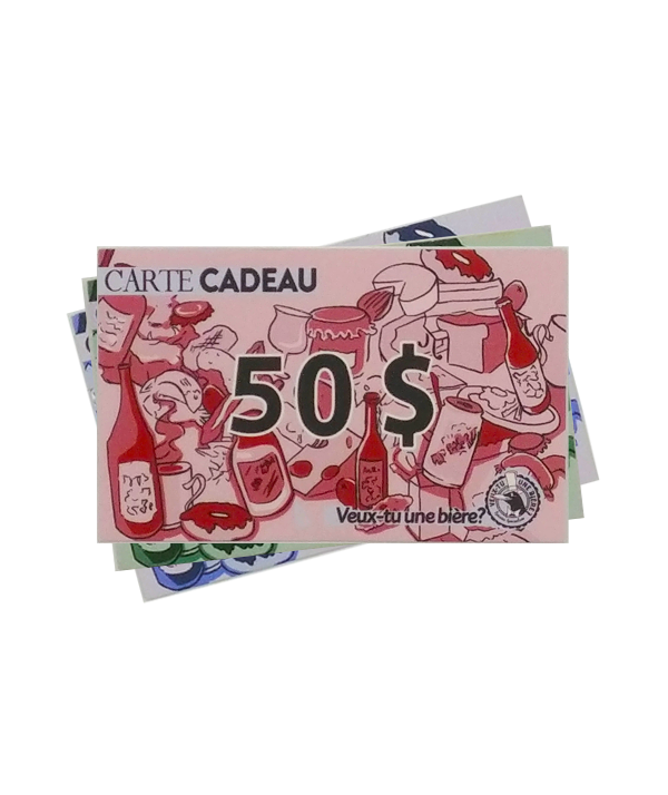 Veux-tu une bière, Carte cadeau 50$, Livraison Montréal