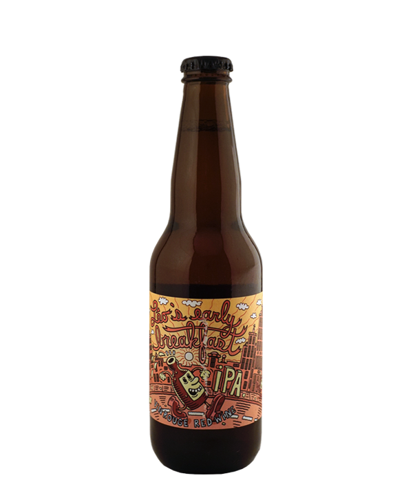Veux-tu une bière, microbrasserie Dunham, bière Leo's early breakfast ipa vin rouge, livraison Montréal