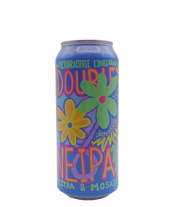 Veux-tu une bière, Microbrasserie L'Ours Brun, Double NEIPA Citra Mosaic, Bière microbrasserie, Livraison Montréal