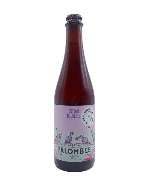 Veux-tu une bière, Sutton Brouërie, Saison des Palombes Barriquée, Bière microbrasserie, Livraison Montréal