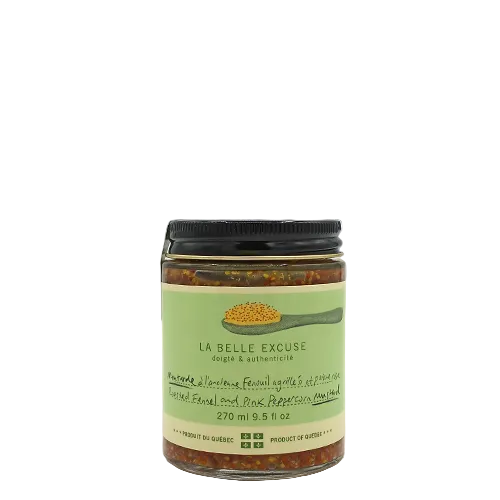 Moutarde à l'ancienne Fenouil grillé et poivre rose