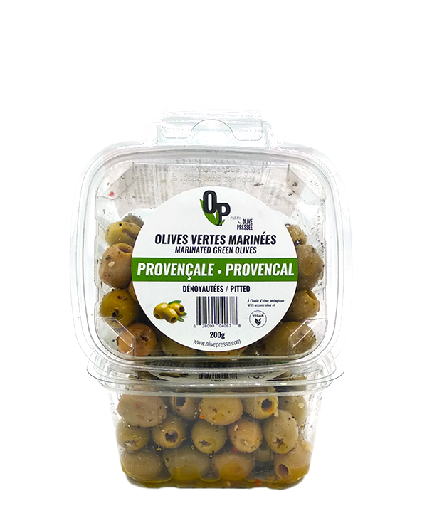 Olives vertes marinées