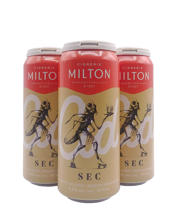 Veux-tu une bière, Cidrerie Milton, CID Sec (4Pack), Cidre du Québec, Livraison Montréal